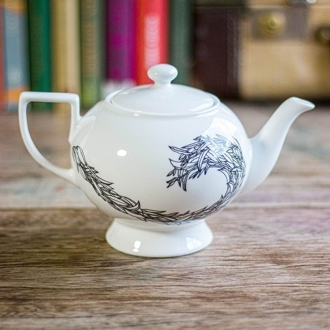 Fine Bone China Leaf Pattern Teapot