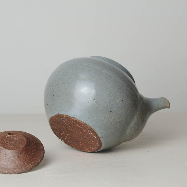Handmade Stoneware Kyusu Teapot with Built-in Filter