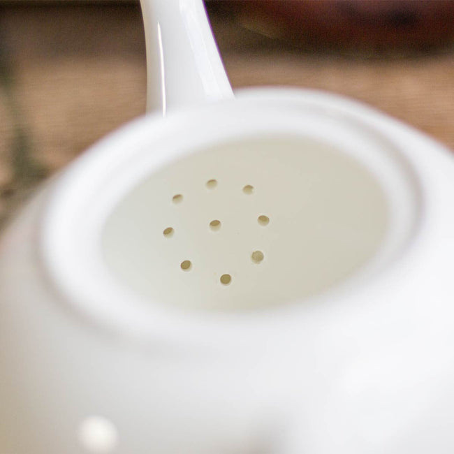 Fine Bone China Leaf Pattern Teapot