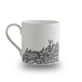 Fine Bone China Leaf Pattern Tea Mug
